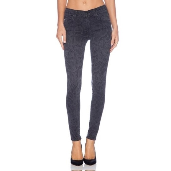 James Jeans Twiggy 5 Pocket Leggings Venom Slate Snakeskin MobWife 90s Size 31 - Picture 1 of 10